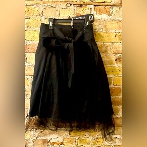 Deviled One of a Kind Lined Ballerina Style Skirt With Front Tie Size L